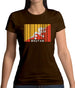 Bhutan Barcode Style Flag Womens T-Shirt