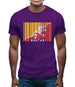 Bhutan Barcode Style Flag Mens T-Shirt