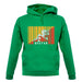 Bhutan Barcode Style Flag unisex hoodie