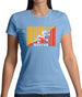 Bhutan Barcode Style Flag Womens T-Shirt