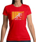 Bhutan Barcode Style Flag Womens T-Shirt