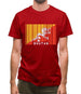Bhutan Barcode Style Flag Mens T-Shirt
