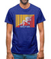 Bhutan Barcode Style Flag Mens T-Shirt