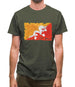 Bhutan Grunge Style Flag Mens T-Shirt