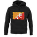 Bhutan Grunge Style Flag unisex hoodie