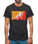 Bhutan Grunge Style Flag Mens T-Shirt