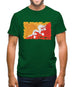 Bhutan Grunge Style Flag Mens T-Shirt