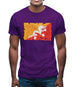 Bhutan Grunge Style Flag Mens T-Shirt