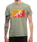 Bhutan Grunge Style Flag Mens T-Shirt