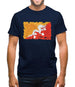 Bhutan Grunge Style Flag Mens T-Shirt