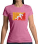 Bhutan Grunge Style Flag Womens T-Shirt