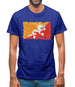 Bhutan Grunge Style Flag Mens T-Shirt