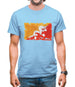 Bhutan Grunge Style Flag Mens T-Shirt