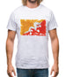 Bhutan Grunge Style Flag Mens T-Shirt