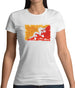 Bhutan Grunge Style Flag Womens T-Shirt