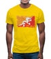 Bhutan Grunge Style Flag Mens T-Shirt