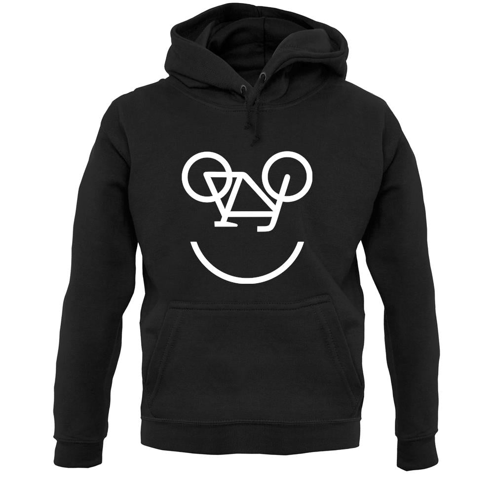 Bicycle Smiley Face Unisex Hoodie