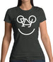 Bicycle Smiley Face Womens T-Shirt