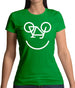 Bicycle Smiley Face Womens T-Shirt