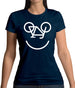 Bicycle Smiley Face Womens T-Shirt