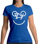 Bicycle Smiley Face Womens T-Shirt