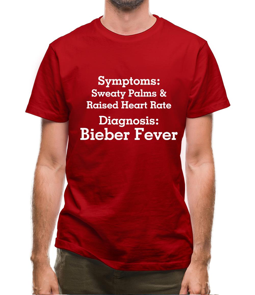 Bieber Fever Symptoms Mens T-Shirt