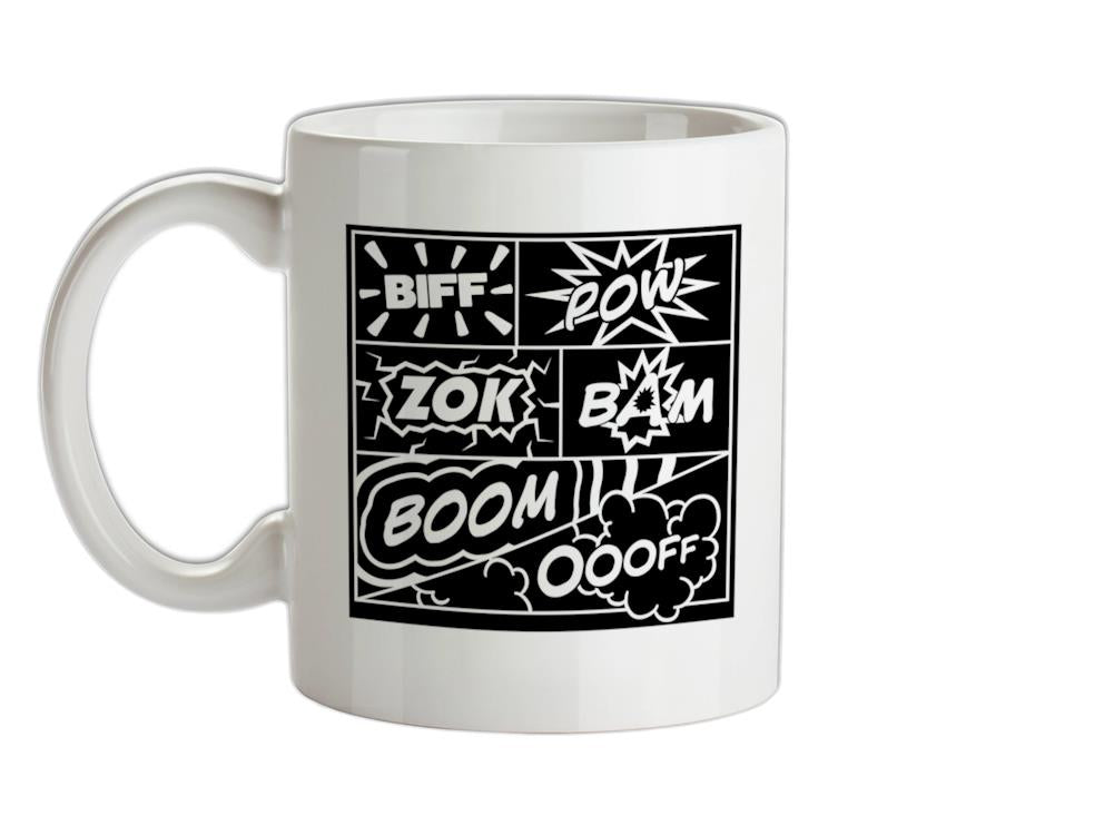 Biff Pow Bam Comic book Ceramic Mug