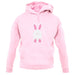 White Easter Bunny unisex hoodie