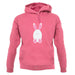 White Easter Bunny unisex hoodie