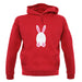 White Easter Bunny unisex hoodie