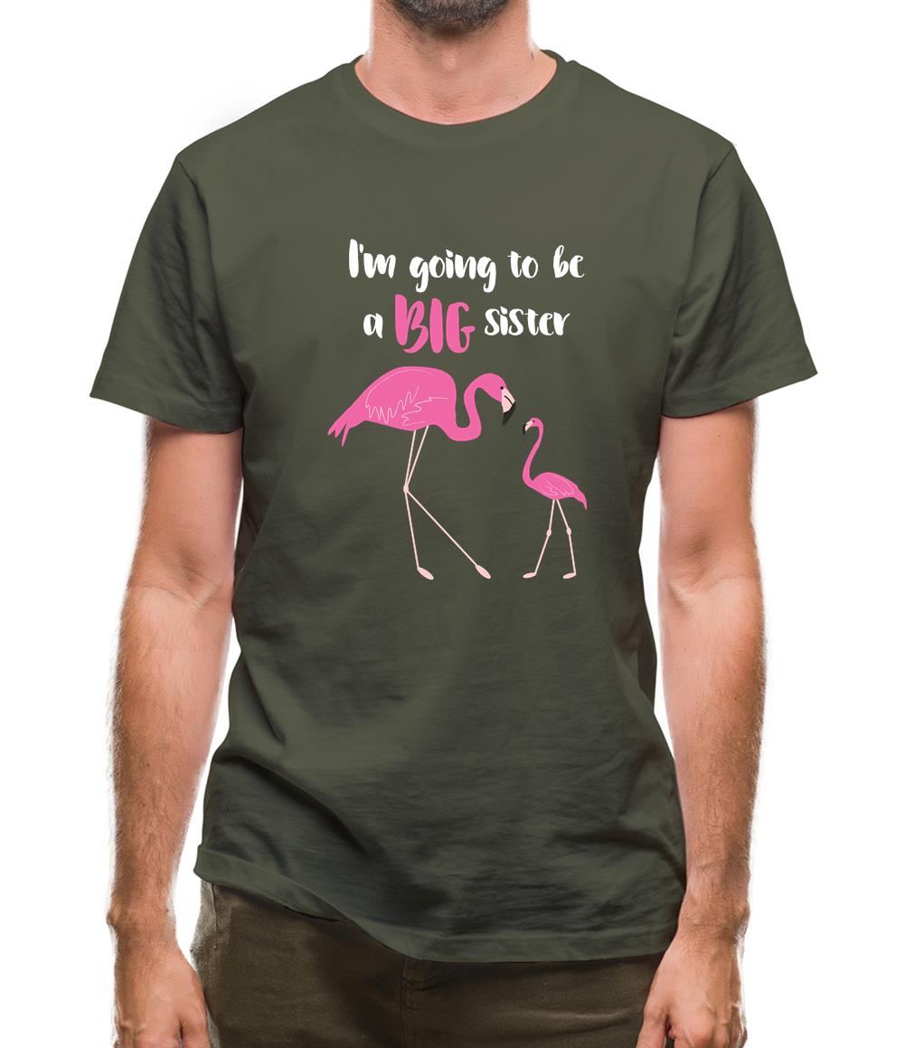 Big Sister Flamingo Mens T-Shirt