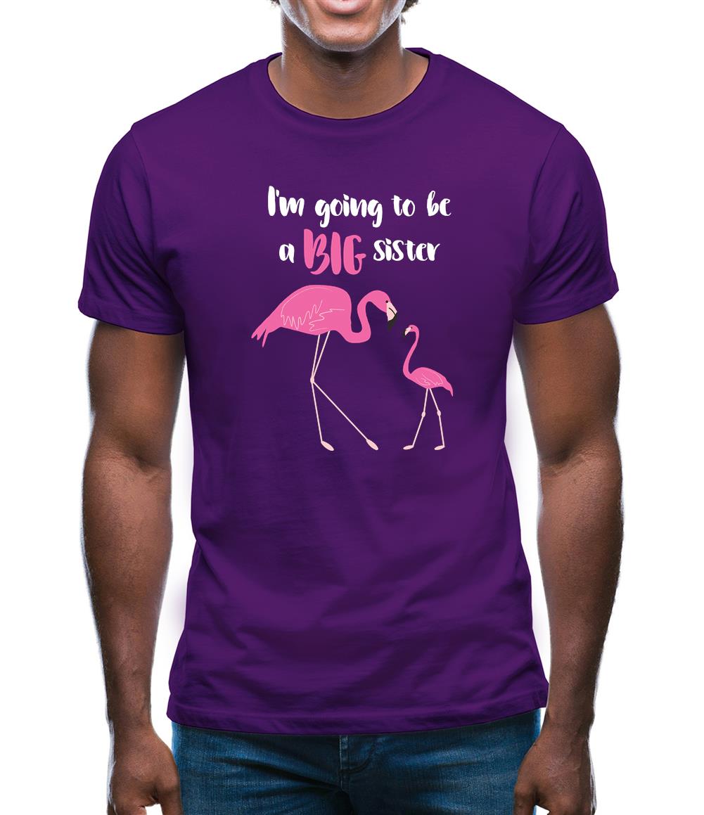 Big Sister Flamingo Mens T-Shirt