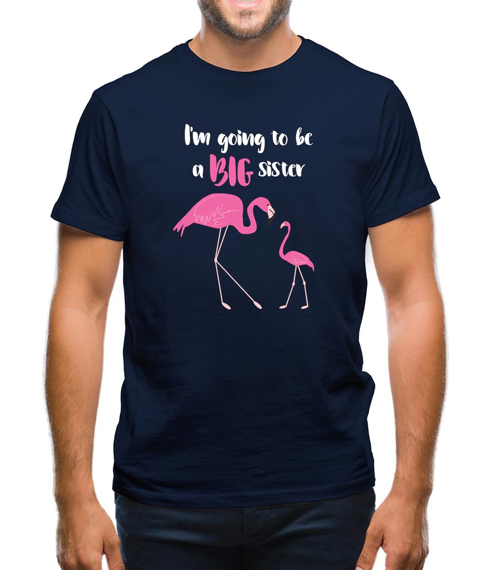Big Sister Flamingo Mens T-Shirt