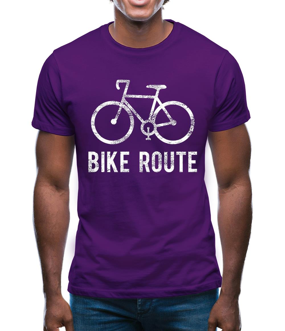 Bike Route Mens T-Shirt