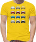 Porsche Box 981 T 12 Colour Grid Mens T-Shirt