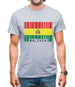 Bolivia Barcode Style Flag Mens T-Shirt