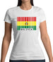 Bolivia Barcode Style Flag Womens T-Shirt