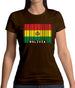 Bolivia Barcode Style Flag Womens T-Shirt