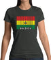 Bolivia Barcode Style Flag Womens T-Shirt