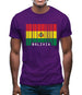 Bolivia Barcode Style Flag Mens T-Shirt
