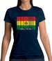 Bolivia Barcode Style Flag Womens T-Shirt