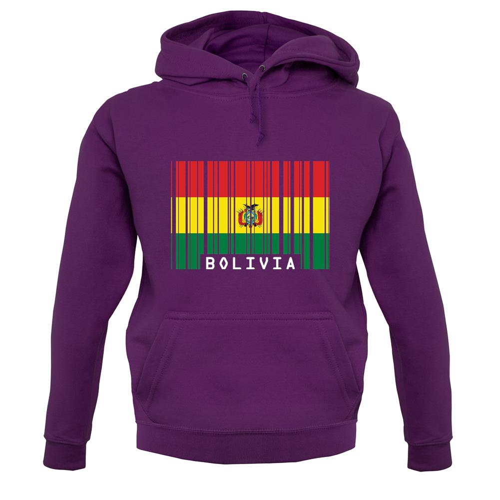 Bolivia Barcode Style Flag unisex hoodie