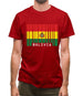 Bolivia Barcode Style Flag Mens T-Shirt