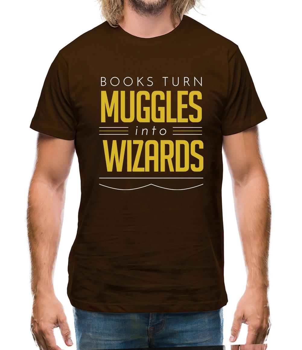 Books Turn Muggles Into Wizzards Mens T-Shirt