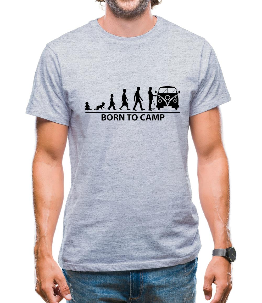 Born To Camp (Split Screen) Mens T-Shirt