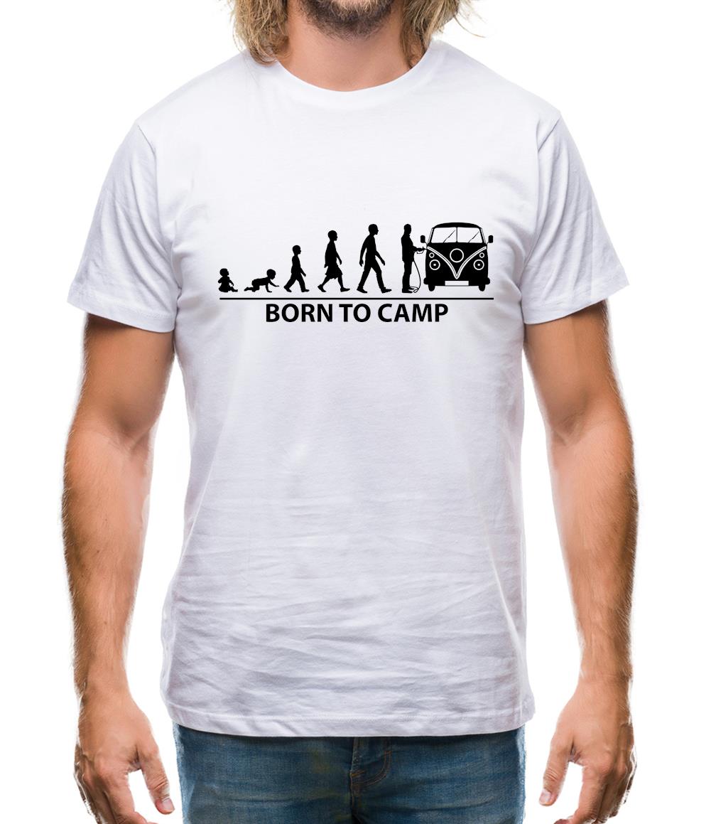 Born To Camp (Split Screen) Mens T-Shirt