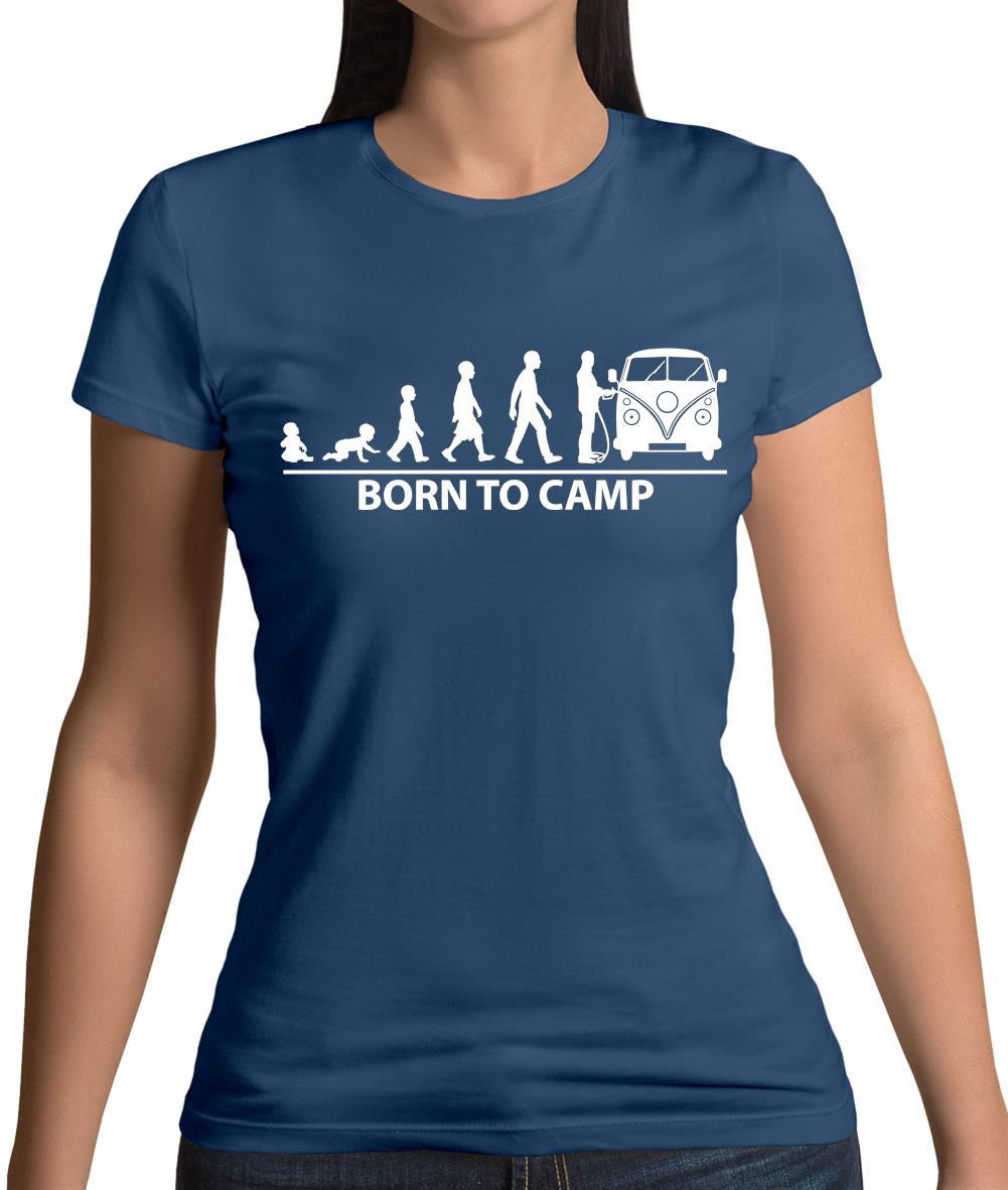 Born To Camp (Split Screen) Womens T-Shirt