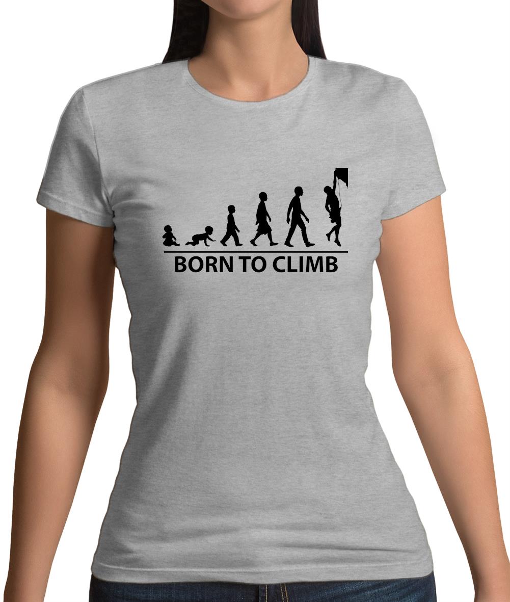 Born To Climb (Rock Climb) Womens T-Shirt