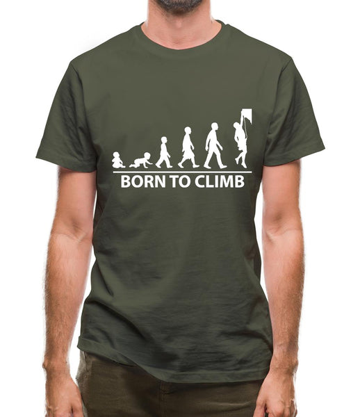 Born To Climb (Rock Climb) Mens T-Shirt