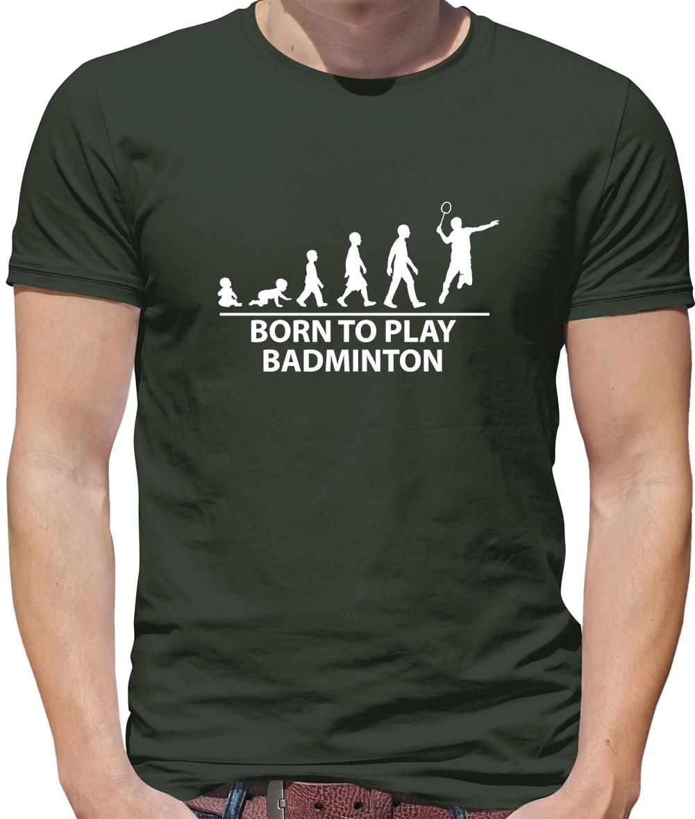 Born To Play Badminton Mens T-Shirt